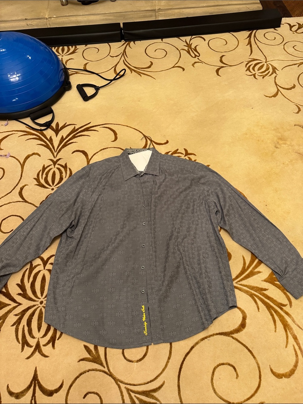 Robert Graham Gray Dot-Pattern Shirt Jacket